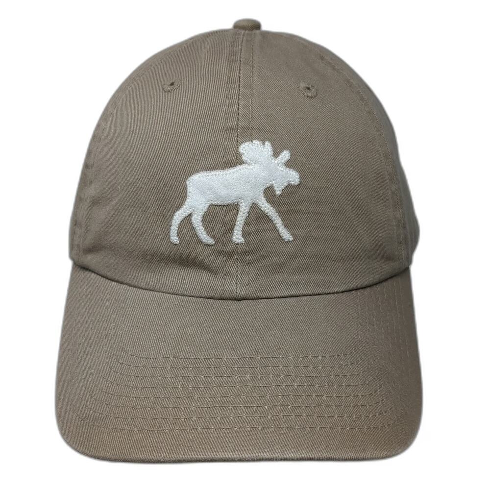 Blue 84 Brown Baseball Cap Brian Head Utah Moose One Size Strapback Cotton Hat